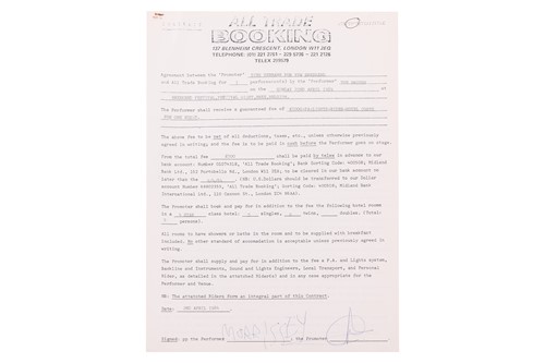 Lot The Smiths: an original contract for the...