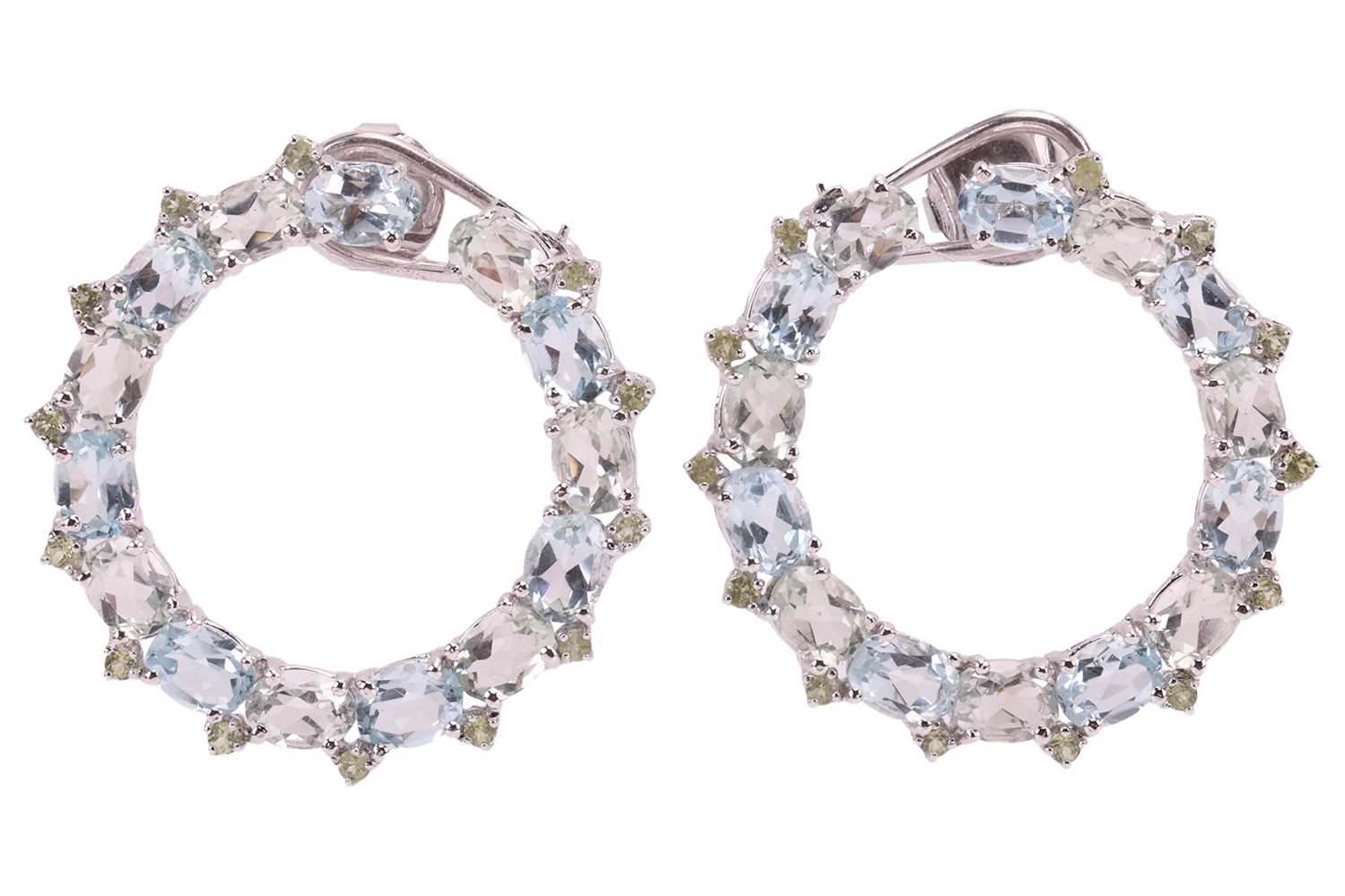 Gem Treasures 5.15ctw Purple Garnet & White Zircon J-Hoop Earrings
