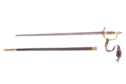 Lot 158 - A 1796 type Infantry spadroon and scabbard,...