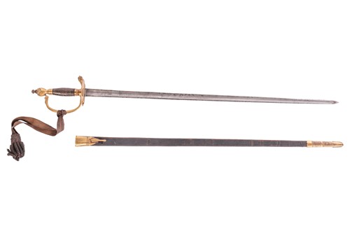 Lot 158 - A 1796 type Infantry spadroon and scabbard,...