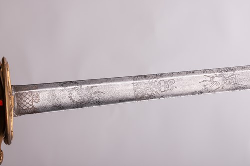 Lot 158 - A 1796 type Infantry spadroon and scabbard,...