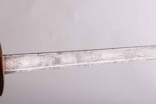 Lot 158 - A 1796 type Infantry spadroon and scabbard,...