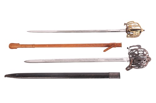 Lot 169 - A Scottish officer's basket-hilted sword and...