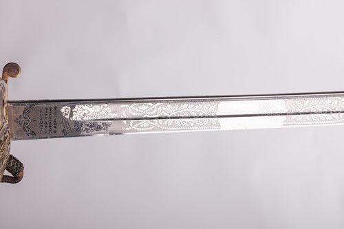 Lot 166 - A Royal Navy 1822 type officers dress sword...