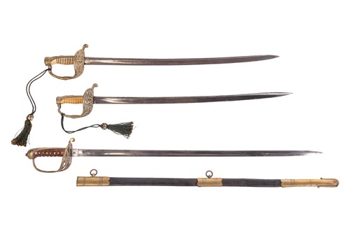 Lot 177 - A 19th-century Dutch naval officer's sword...