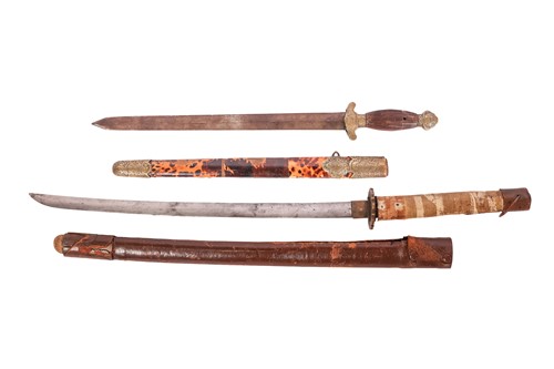 Lot 176A - A Japanese type 95 Shin-Gunto sword and...