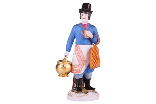 Lot 121 - A Gardner Porcelain figure of a Tea Vendor,...