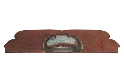 Lot 110 - A 19th-century naive painted teak stern board...