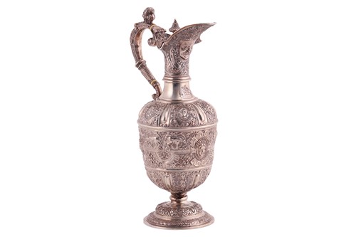 Lot 356 - A Victorian silver 'Cellini pattern' ewer, by...