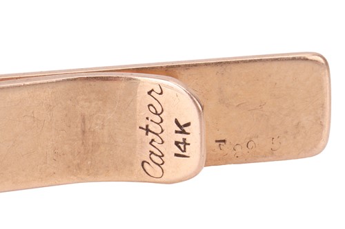 Lot 19 - Cartier - a tie clip, in form of a plain...