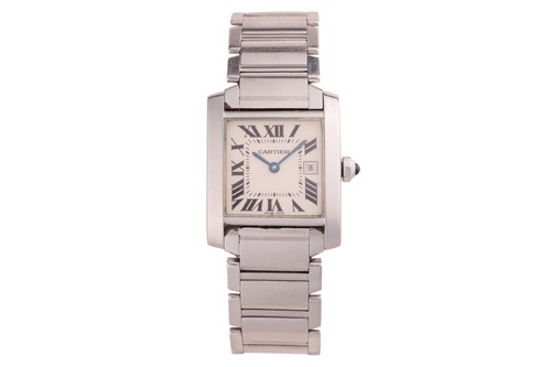 Lot 263 - Cartier Tank Francaise Reference: 2465 Serial:...