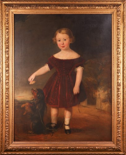 Lot 2 - George Hughes (1813 - 1858) Portrait of a girl...