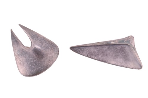 Lot 246 - A Georg Jensen brooch and an abstract brooch;...