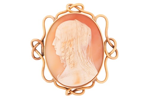 Lot 228 - A large Early Victorian shell cameo by Tommaso...