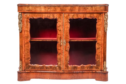 Lot 113 - A Victorian figured walnut serpentine...