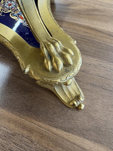 Lot 122 - A pair of Sevres style, ormolu mounted French...