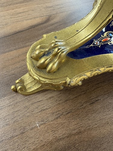 Lot 122 - A pair of Sevres style, ormolu mounted French...