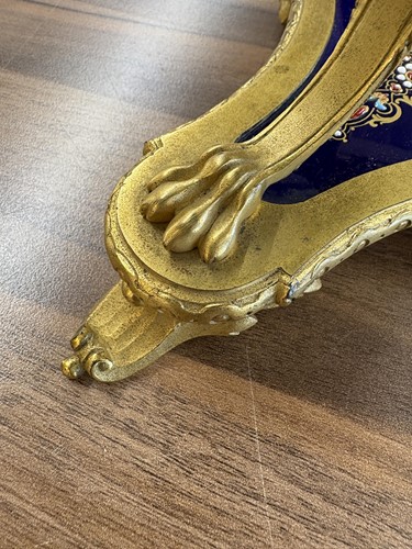 Lot 122 - A pair of Sevres style, ormolu mounted French...