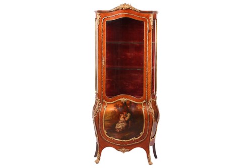 Lot 71 - A Louis XV-style walnut and Vernis Martin...