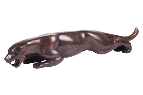 Lot 105 - A large Art Deco style bronze figure of a...