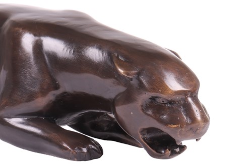 Lot 105 - A large Art Deco style bronze figure of a...