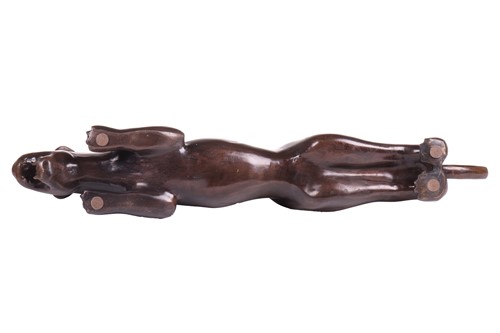 Lot 105 - A large Art Deco style bronze figure of a...