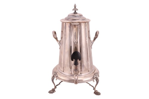 Lot 317 - A silver tea urn, Sheffield 1873 by Boardman &...