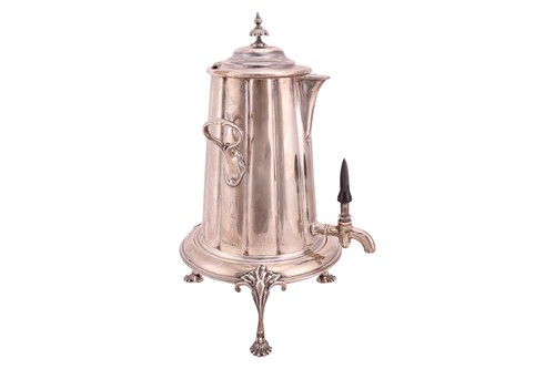 Lot 317 - A silver tea urn, Sheffield 1873 by Boardman &...