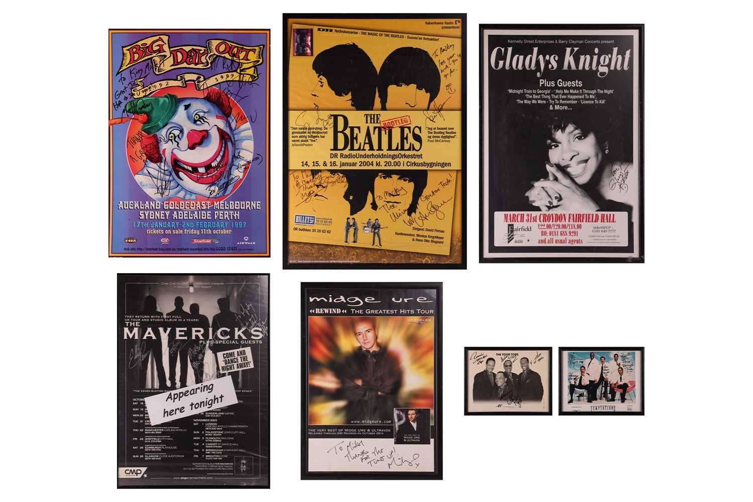 Lot 152 - Autographed music posters: A collection of...
