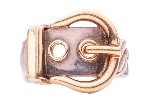 Lot 178 - Hermès - a two-toned ring in the form of a...