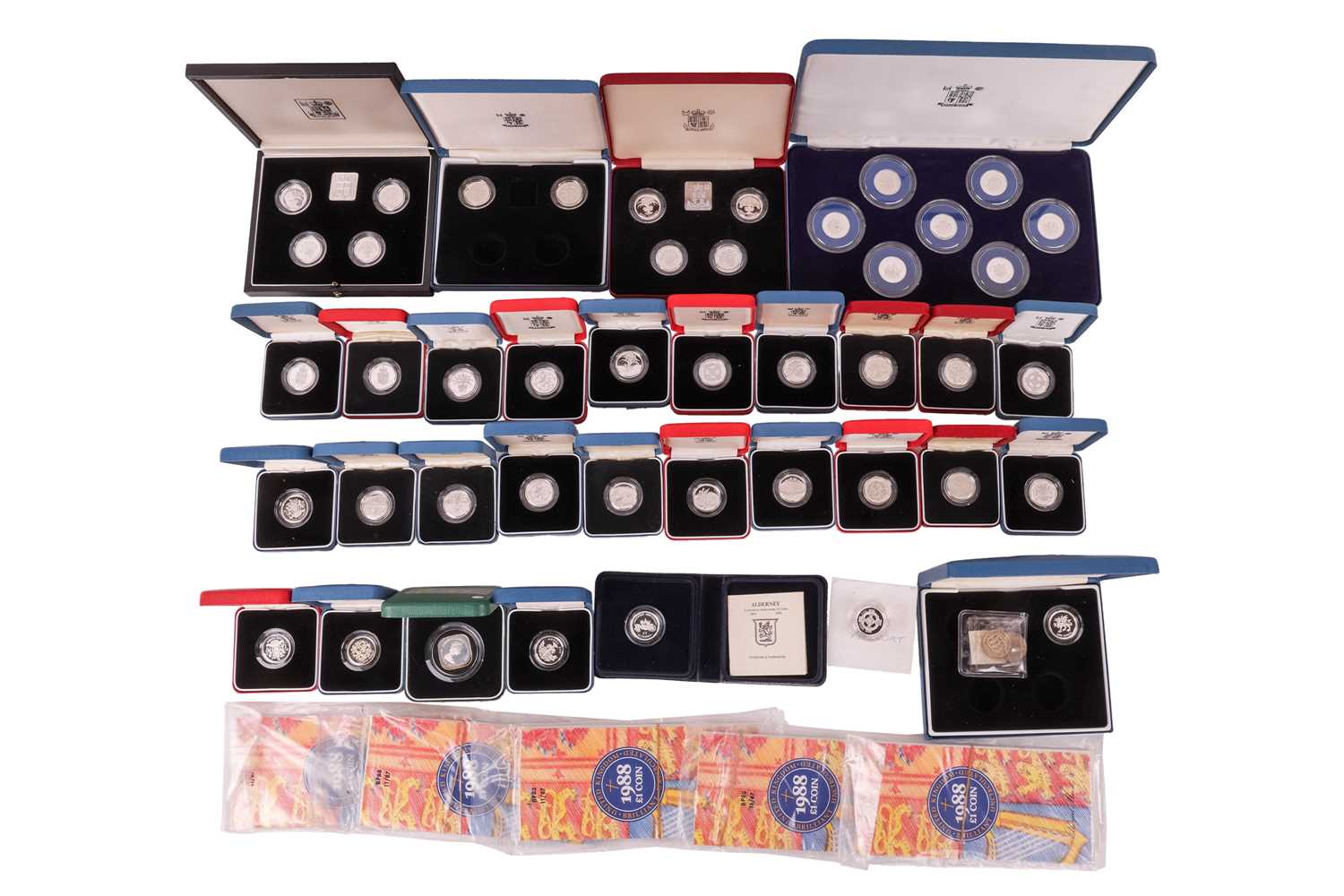 Lot 100 - A set of 1985 Twelve Parishes of Jersey silver...