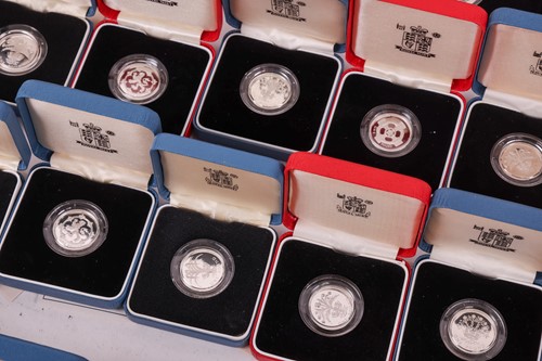 Lot 100 - A set of 1985 Twelve Parishes of Jersey silver...