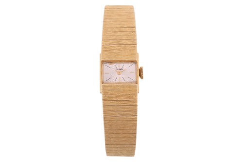 Lot 303 - Tewor Lady’s 18ct gold dress watch Reference:...