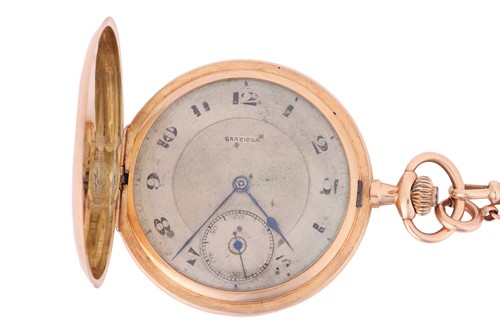 Lot 314 - A 14ct gold full hunter pocket watch,...