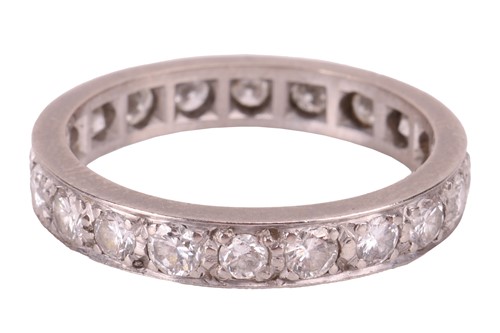 Lot 141 - A diamond eternity ring, pavé-set with twenty...