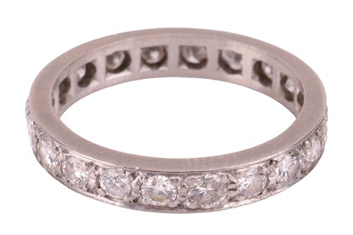 Lot 141 - A diamond eternity ring, pavé-set with twenty...
