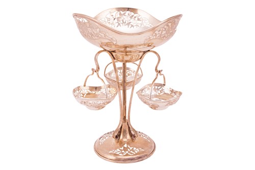 Lot 360 - A silver epergne by George Nathan & Ridley...