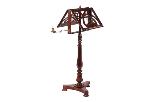 Lot 69 - An early 19th century figured rosewood duet...