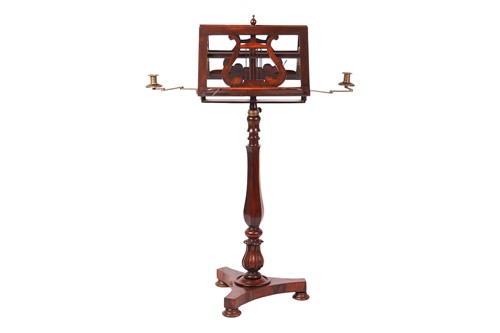 Lot 69 - An early 19th century figured rosewood duet...