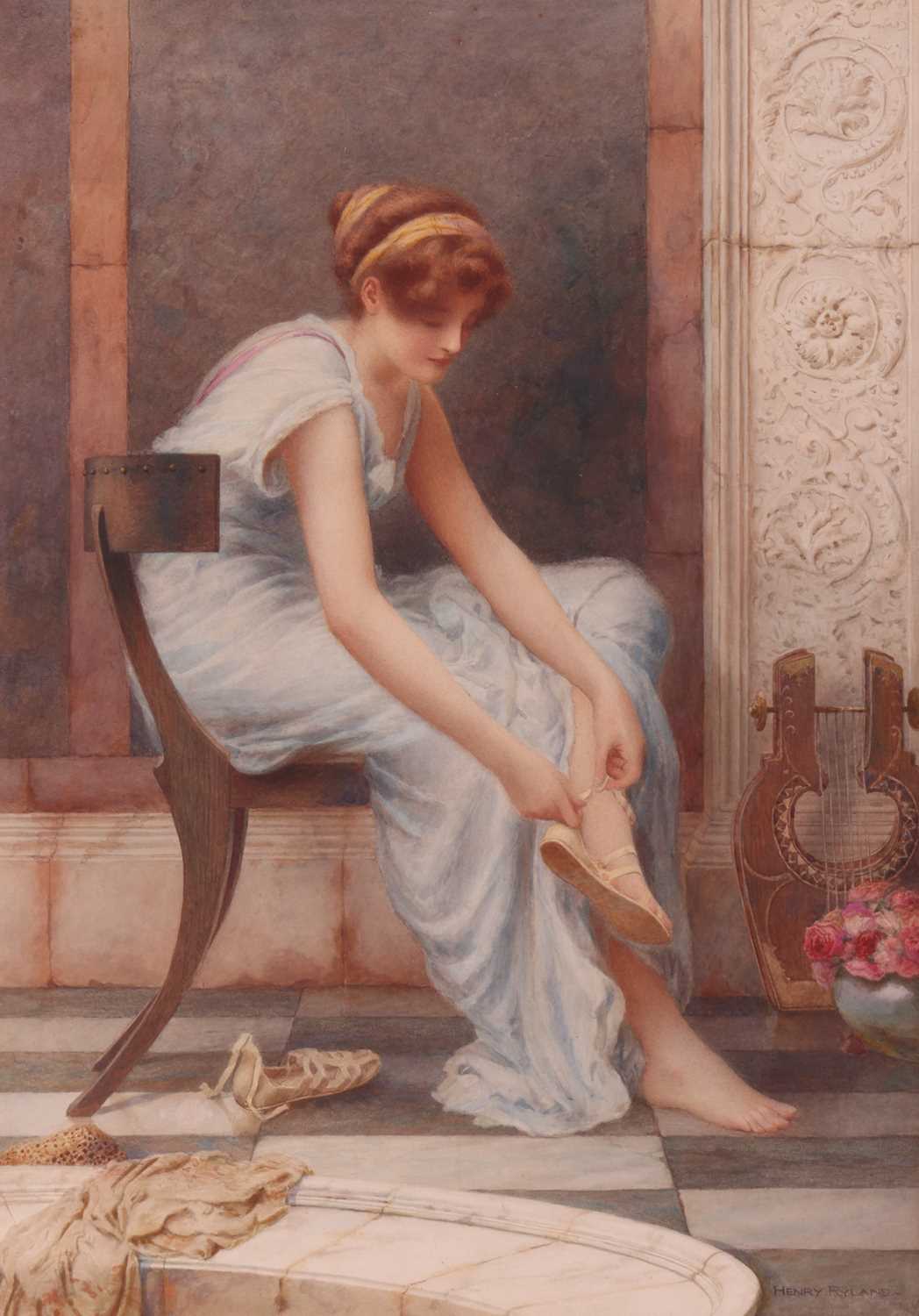 Lot 16 - Henry Ryland (British 1856-1924) Roman beauty...