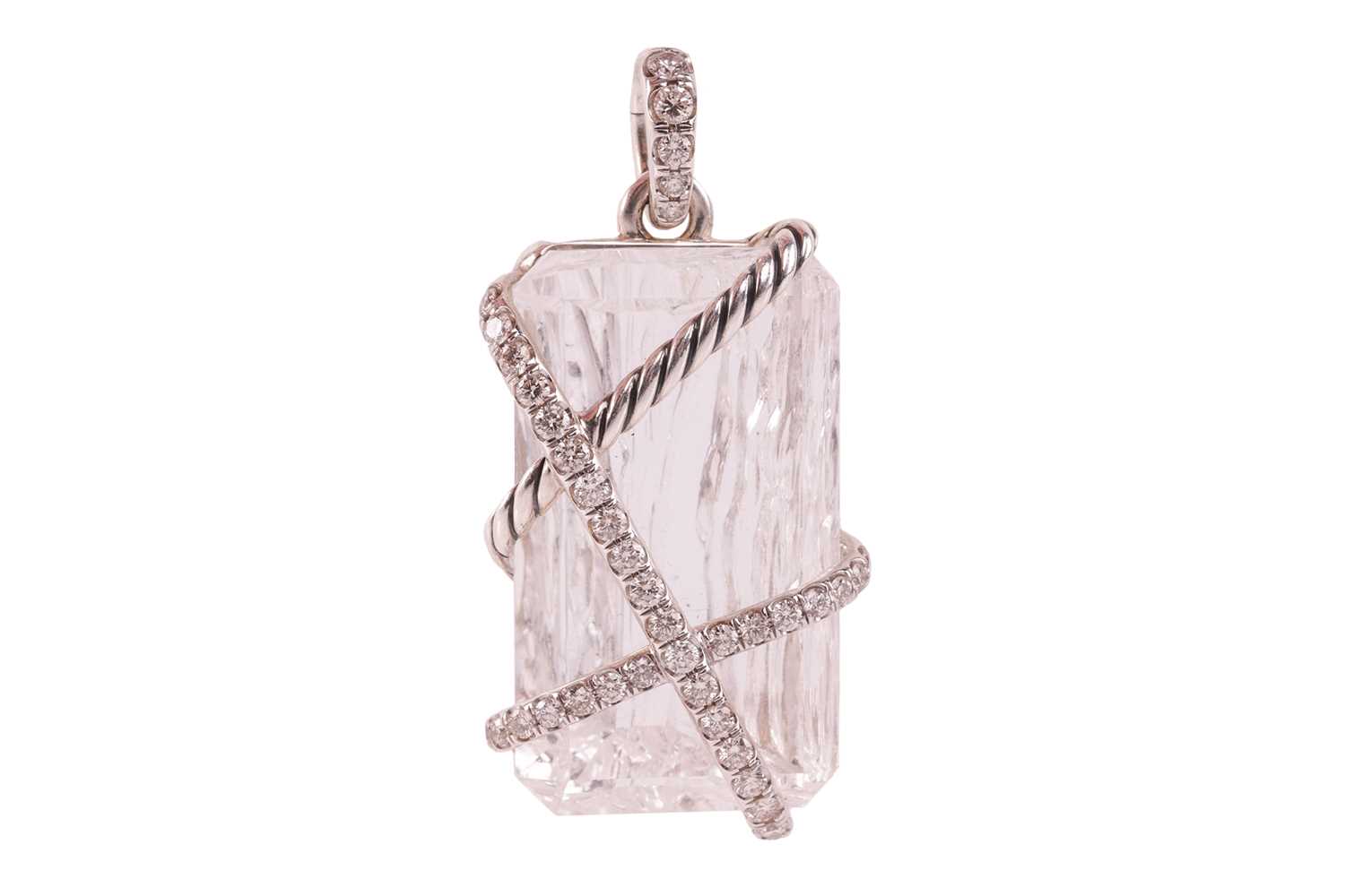 Lot 5 - A David Yurman 'Cable Wrap' pendant,...