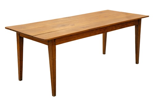 Lot 126 - A French provincial Fruitwood farmhouse table,...