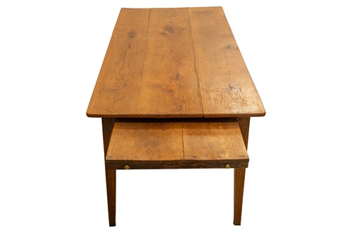 Lot 126 - A French provincial Fruitwood farmhouse table,...