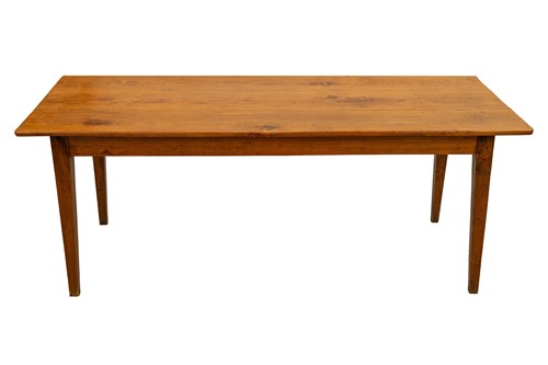 Lot 126 - A French provincial Fruitwood farmhouse table,...