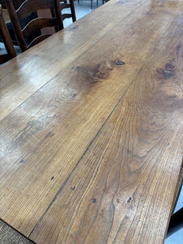 Lot 126 - A French provincial Fruitwood farmhouse table,...