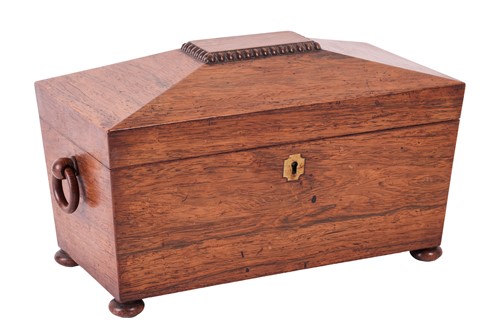 Lot 109 - A William IV figured rosewood sarcophagus...