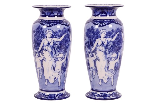 Lot 123 - Doulton Burslem, "Morissian Ware"; a pair of...