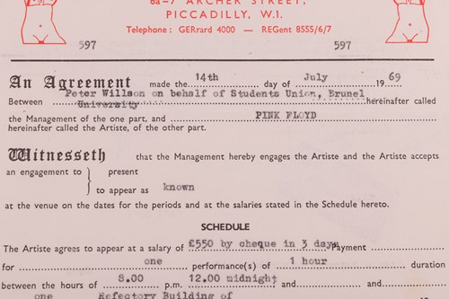 Lot 28 - Brunel University: Original Music Contracts,...