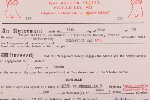 Lot 28 - Brunel University: Original Music Contracts,...