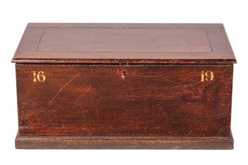 Lot 63 - Of military interest; an Edwardian oak...